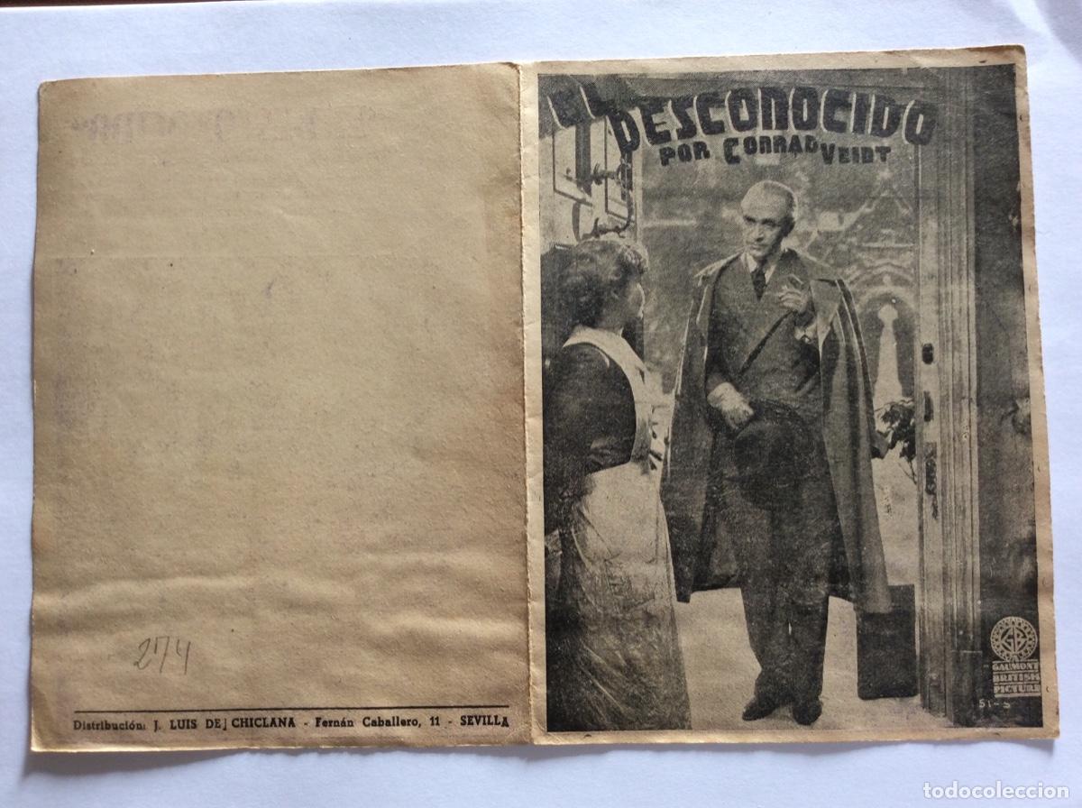 Cine: PROGRAMA DOBLE SIN CINE IMPRESO GAUMONT EL DESCONOCIDO CONRAD VEIDT