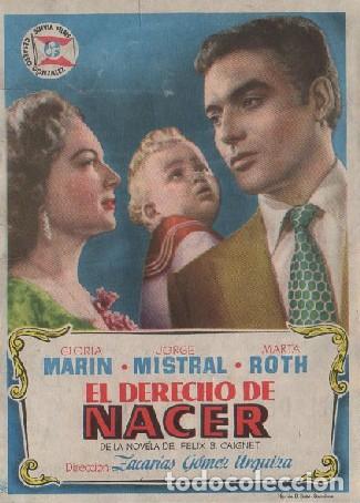 Cine: PROGRAMA DE CINE: EL DERECHO DE NACER PC-8837 - Foto 1