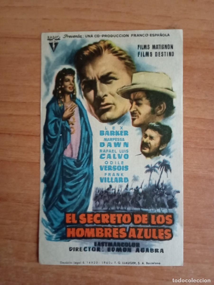 Cine: azul2-PROGRAMA DE CINE DE LA PELICULA-- EL SECRETO DE LOS HOMBRES AZULES