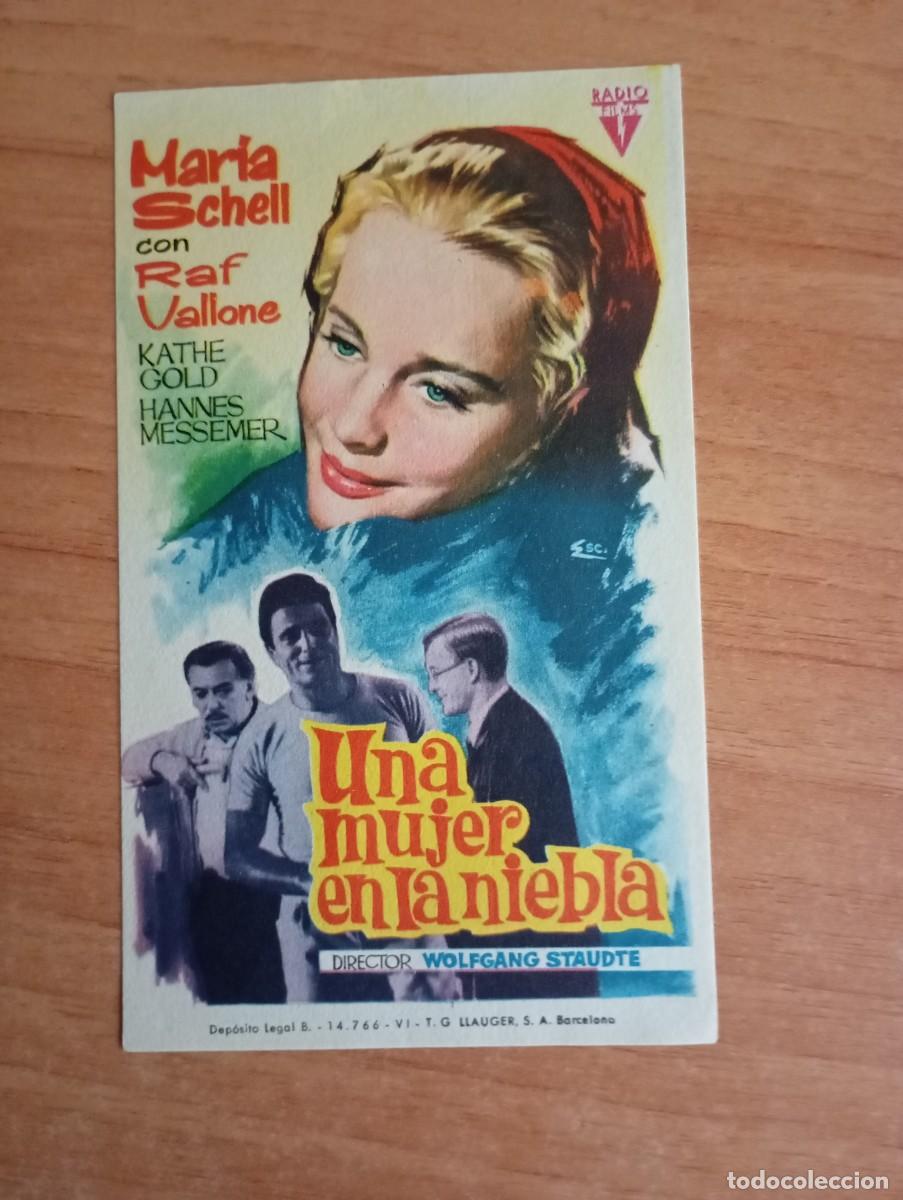 Cine: azul2-PROGRAMA DE CINE DE LA PELICULA-- UNA MUJER EN LA NIEBLA - Foto 1