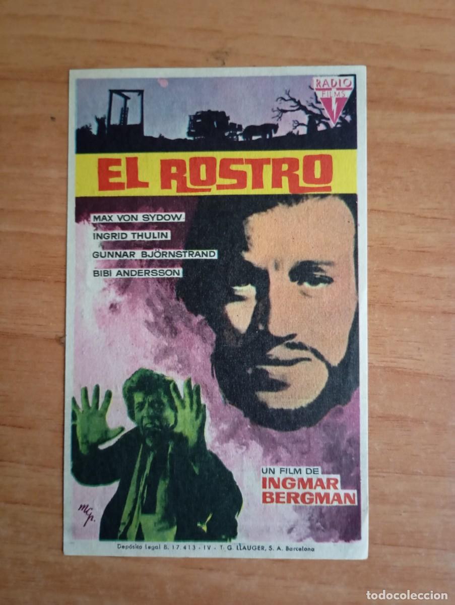 Cine: azul2-PROGRAMA DE CINE DE LA PELICULA-- EL ROSTRO ct - Foto 1