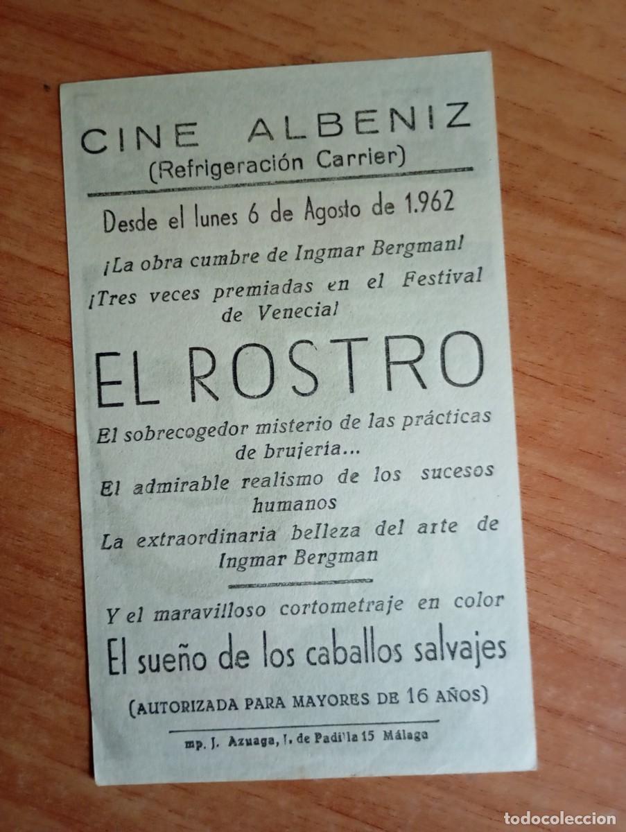 Cine: azul2-PROGRAMA DE CINE DE LA PELICULA-- EL ROSTRO ct - Foto 2