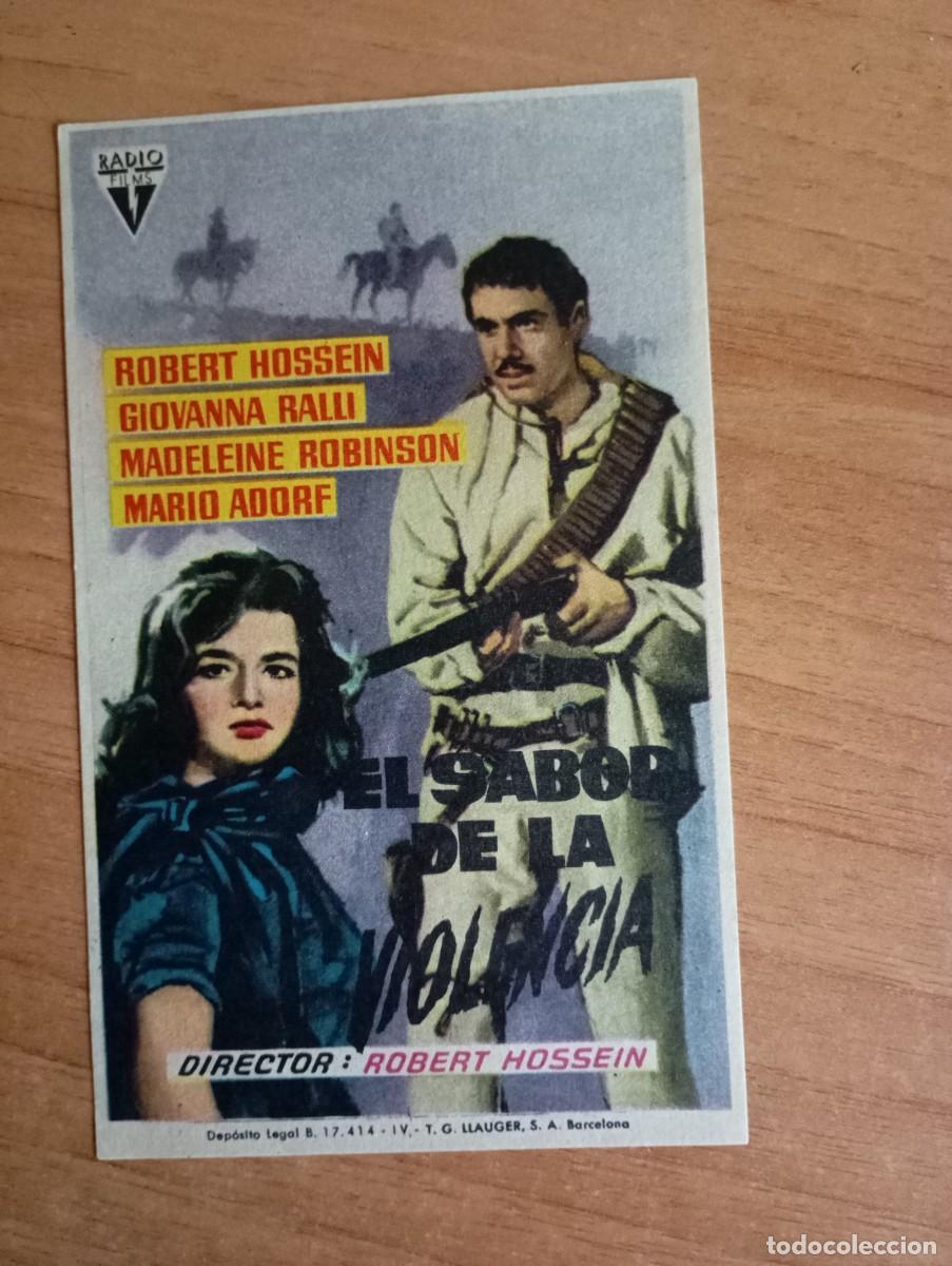Cine: azul2-PROGRAMA DE CINE DE LA PELICULA-- EL SABOR DE LA VIOLENCIA - Foto 1