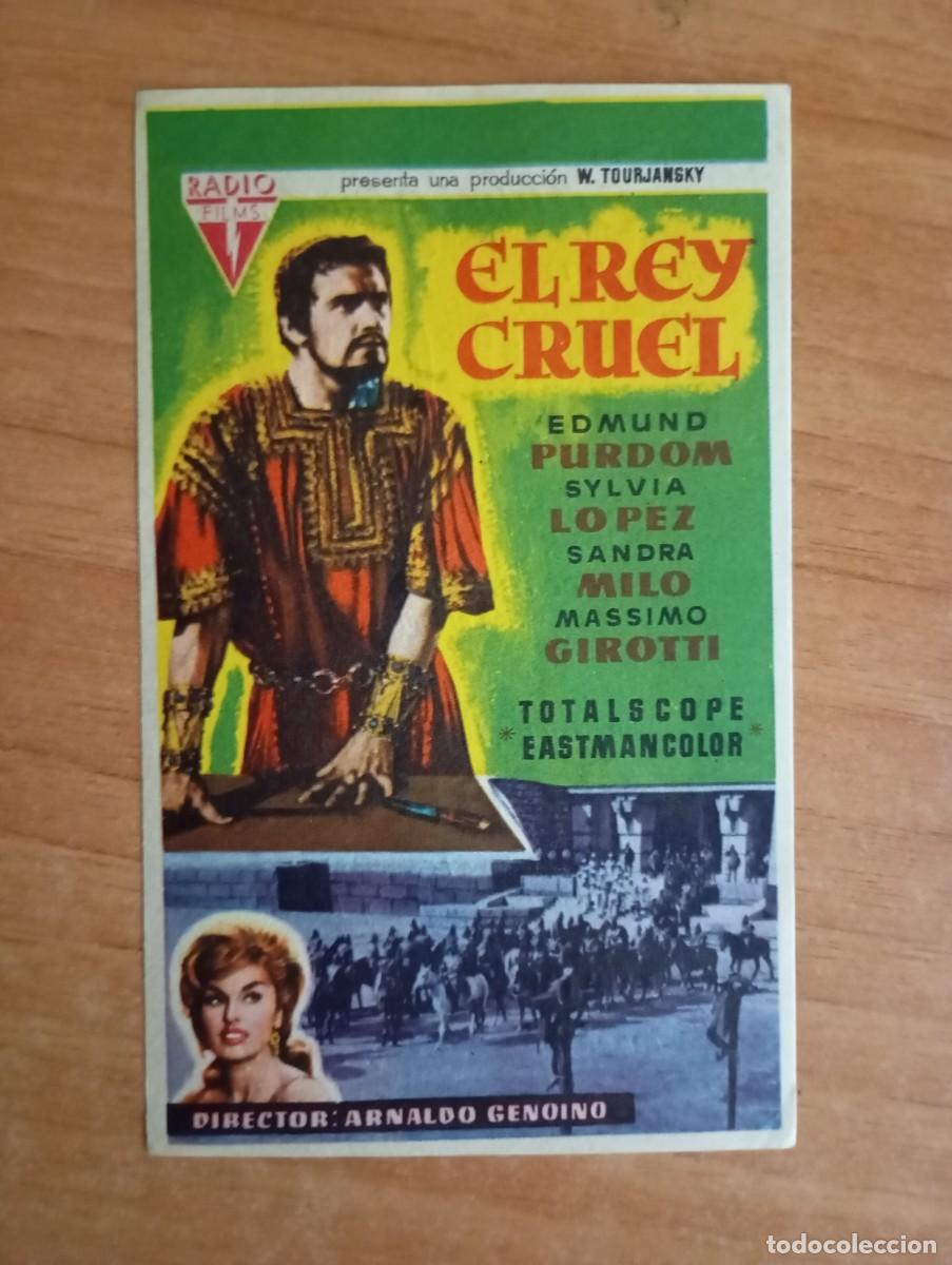 Cine: azul2-PROGRAMA DE CINE DE LA PELICULA-- EL REY CRUEL ct - Foto 1