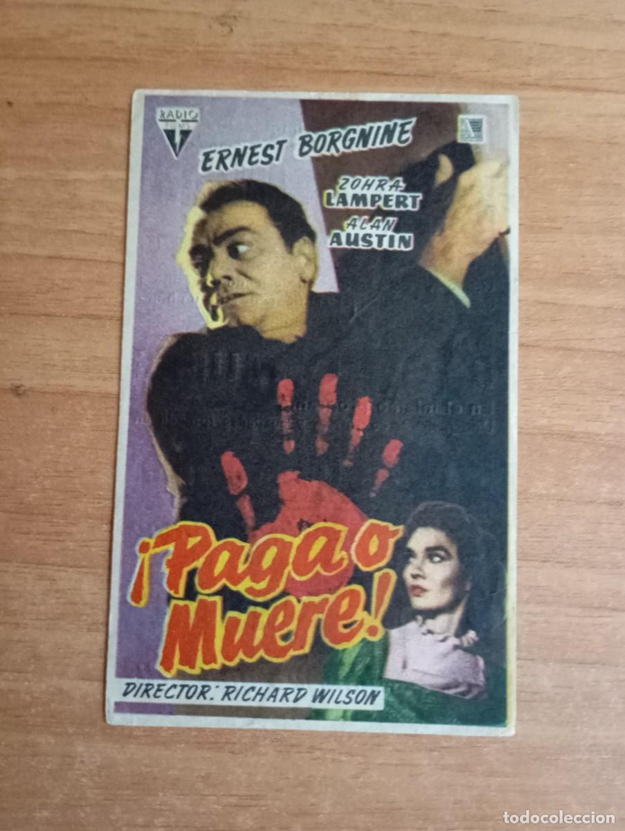 Cine: azul2-PROGRAMA DE CINE DE LA PELICULA-- PAGA O MUERE ct - Foto 1