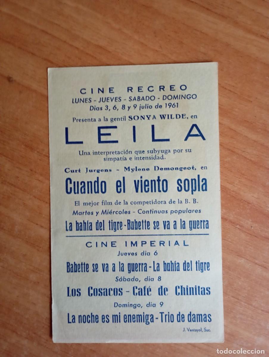 Cine: azul2-PROGRAMA DE CINE DE LA PELICULA-- LEILA ct - Foto 2