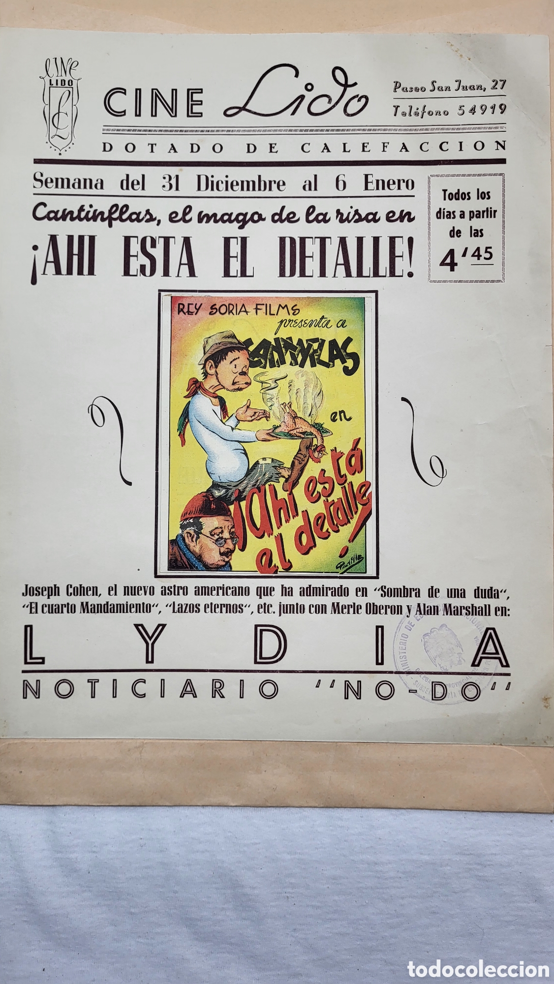 Cine: Folleto programa de Cine Cantinflas - Foto 1