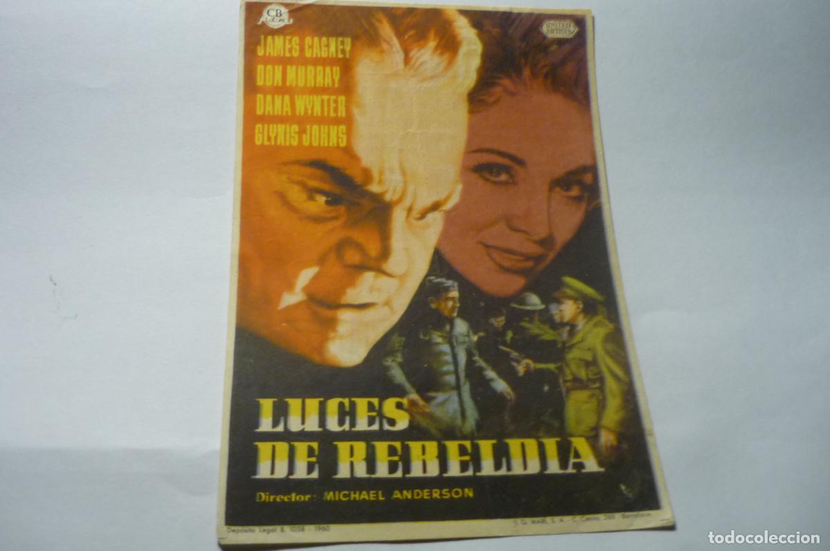 Cine: programa luces de rebeldia.-james cagney publicidad urgel .-mollerusa