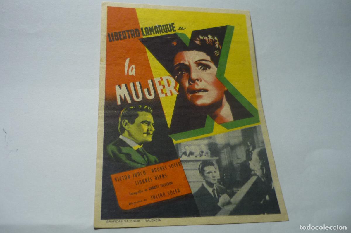 Cine: programa la mujer x libertad lamarque publicidad ateneo-tarrega