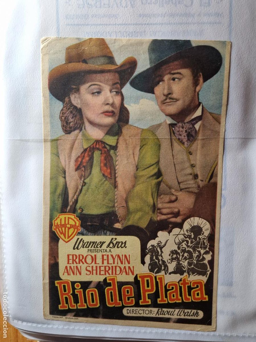 Cine: RIO DE PLATA PROGRAMA DE MANO FOLLETO ERROL FLYNN ANN SHERIDAN