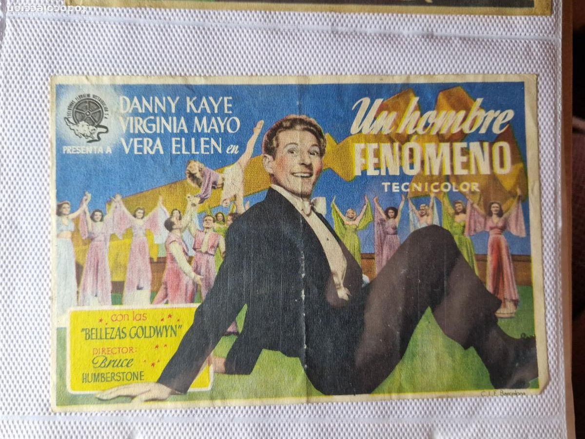 Cine: PROGRAMA DE MANO FOLLETO UN HOMBRE FENOMENO DANNY KAYE VIRGINIA MAYO