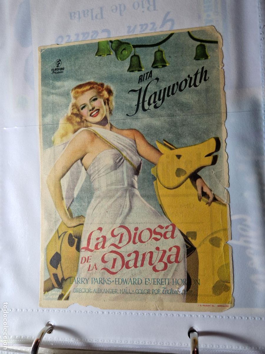 Cine: PROGRAMA DE MANO FOLLETO LA DIOSA DE LA DANZA, RITA HAYWORTH - Foto 1