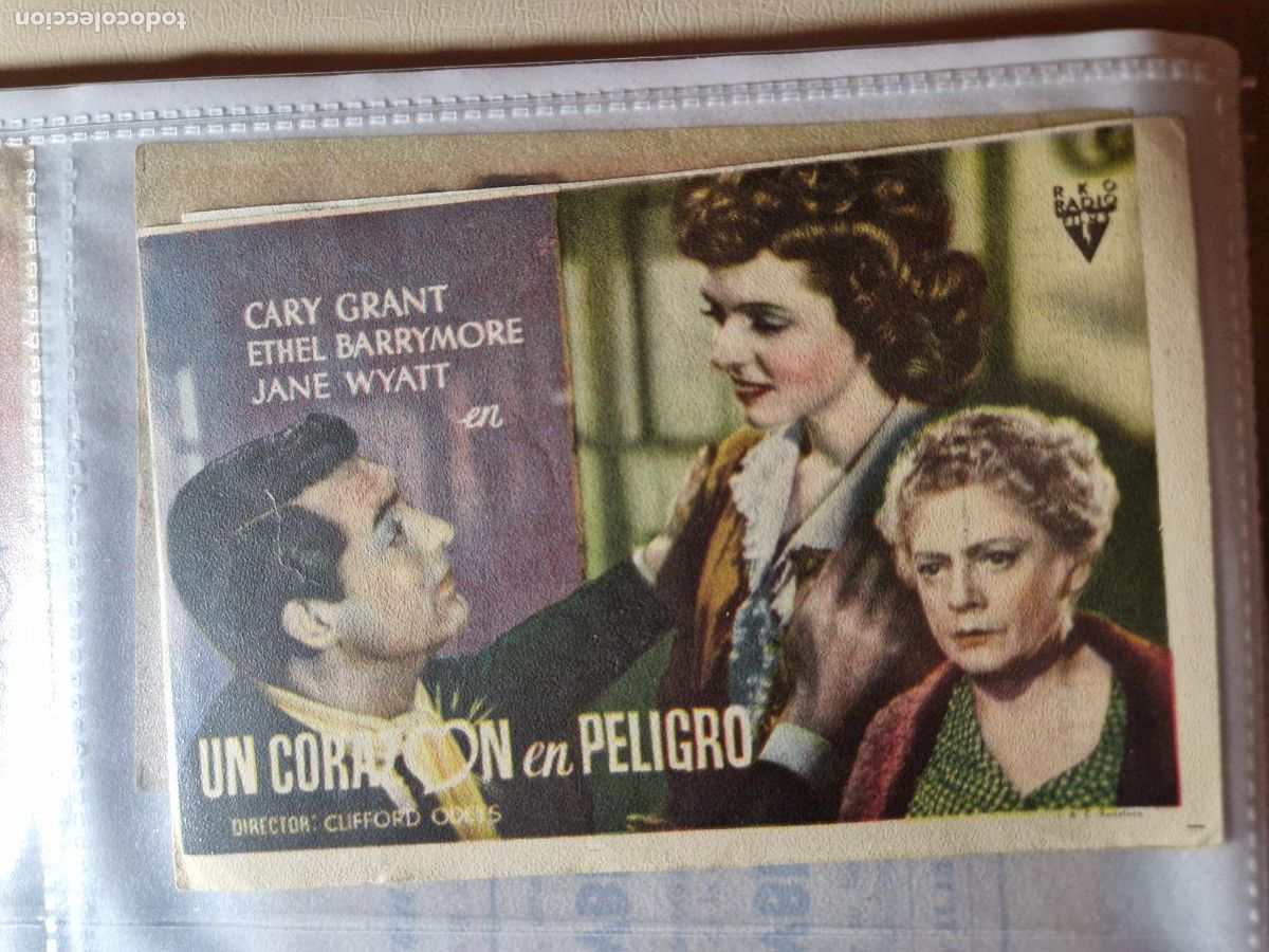Cine: PROGRAMA DE MANO FOLLETO UN CORAZON EN PELIGRO CARY GRANT, ETHEL BARRIMORE