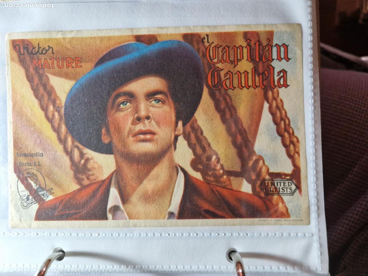 Cine: PROGRAMA DE MANO FOLLETO EL CAPITAN CAUTELA .- VICTOR MATURE
