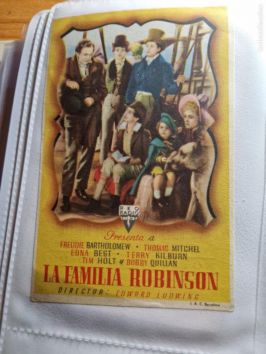 Cine: PROGRAMA DE MANO FOLLETO LA FAMILIA ROBINSON, FREDDIE BARTHOLOMEW