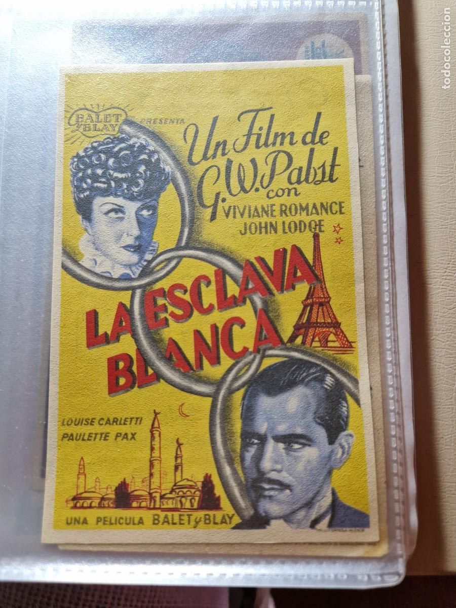 Cine: PROGRAMA DE MANO FOLLETO LA ESCLAVA BLANCA, VIVIANE ROMANCE, JOHN LODGE