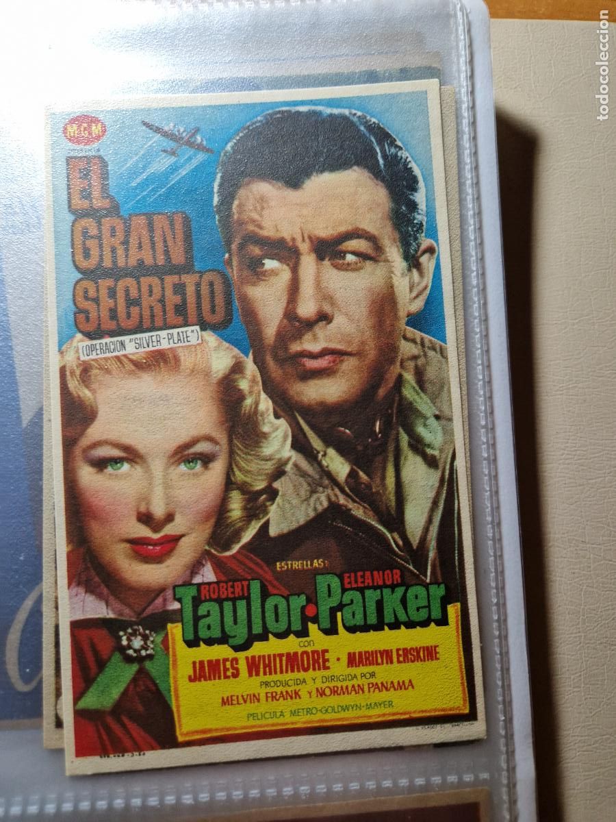Cine: PROGRAMA DE MANO FOLLETO EL GRAN SECRETO, ROBERT TAYLOR - Foto 1