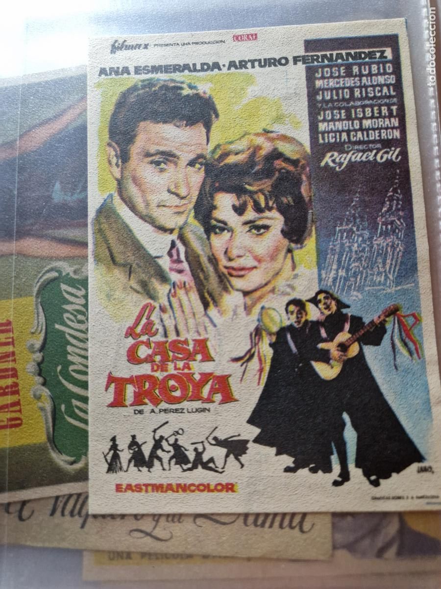 Cine: PROGRAMA DE MANO FOLLETO LA CASA DE LA TROYA-RAFAEL GIL-ANA ESMERALDA-ARTURO FERNANDEZ-JOSE ISBER