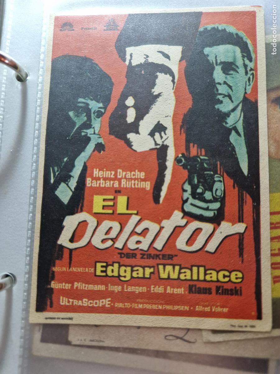 Cine: PROGRAMA DE MANO FOLLETO EL DELATOR KLAUS KINSKI - Foto 1
