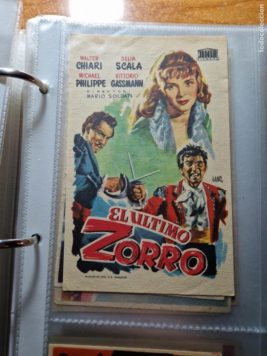 Cine: PROGRAMA DE MANO FOLLETO EL &Uacute;LTIMO ZORRO - WALTER CHIARI - Foto 1