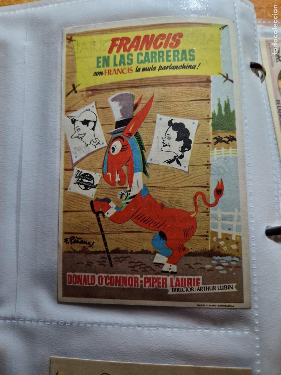 Cine: PROGRAMA DE MANO FOLLETO FRANCIS EN LAS CARRERAS - Foto 1