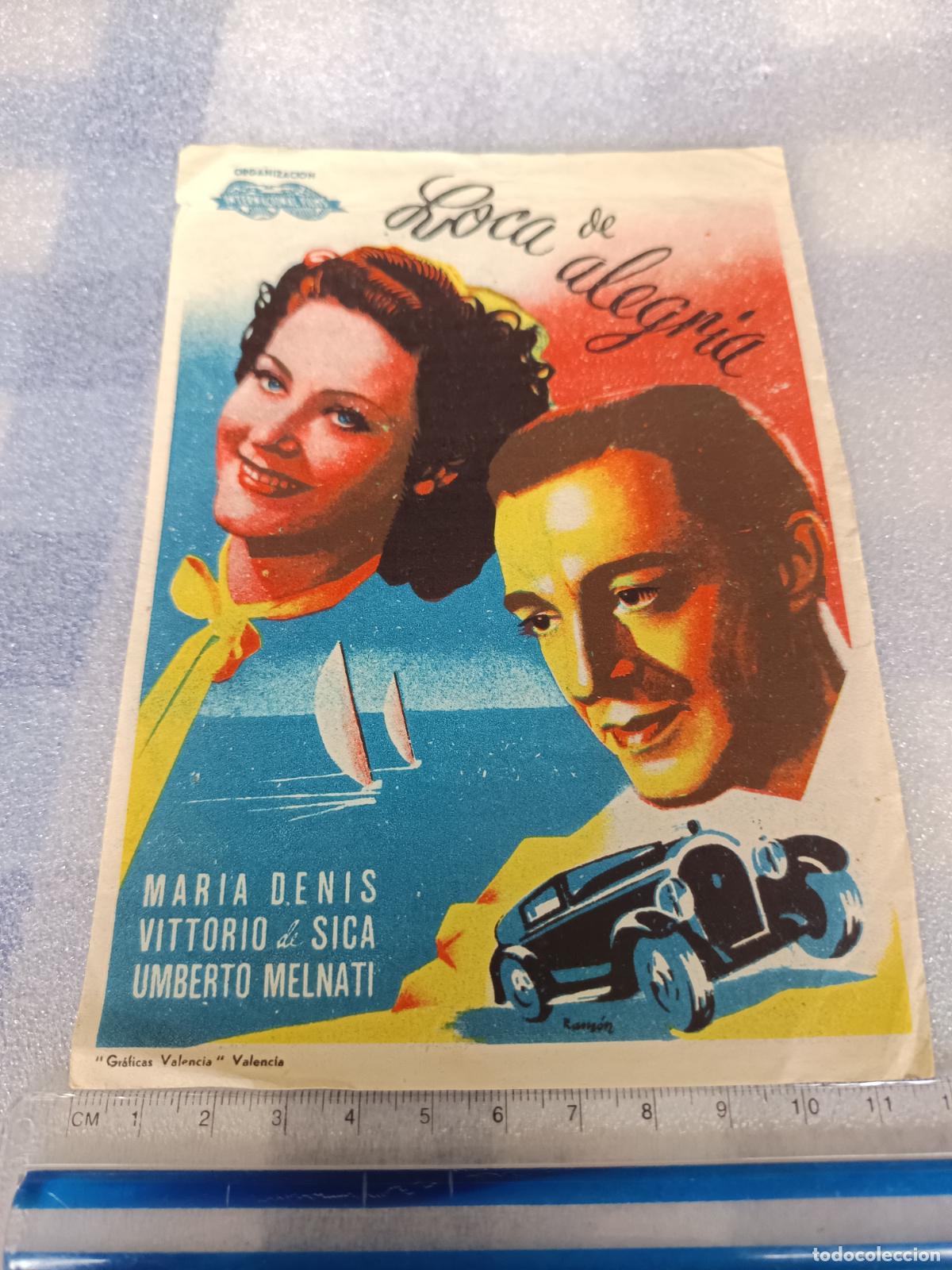 Cine: FOLLETO DE MANO DOBLE, LOCA DE ALEGRIA, MARIA DENIS VITTORIO DE SICA, UMBERTO MELNATI SIN PUBLICIDAD