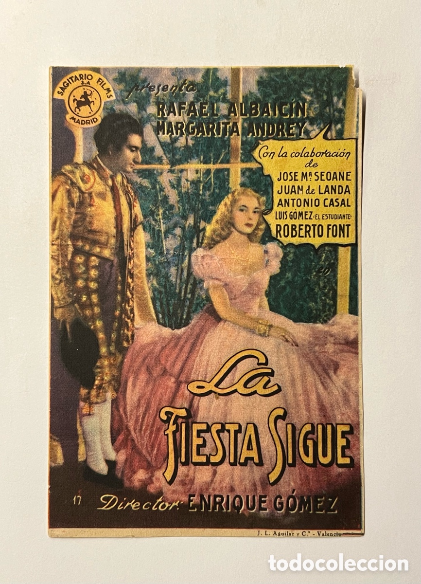 Cine: LA FIESTA SIGUE.. Programa Cine Espa&ntilde;ol.. Director Enrique G&oacute;mez.. Drama (a.1948)