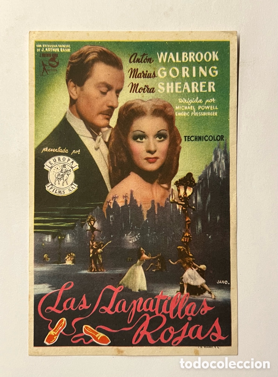 Cine: CINE. Programa LAS ZAPATILLAS ROJAS, Dirigida por MICHAEL POWELL (a.1948)