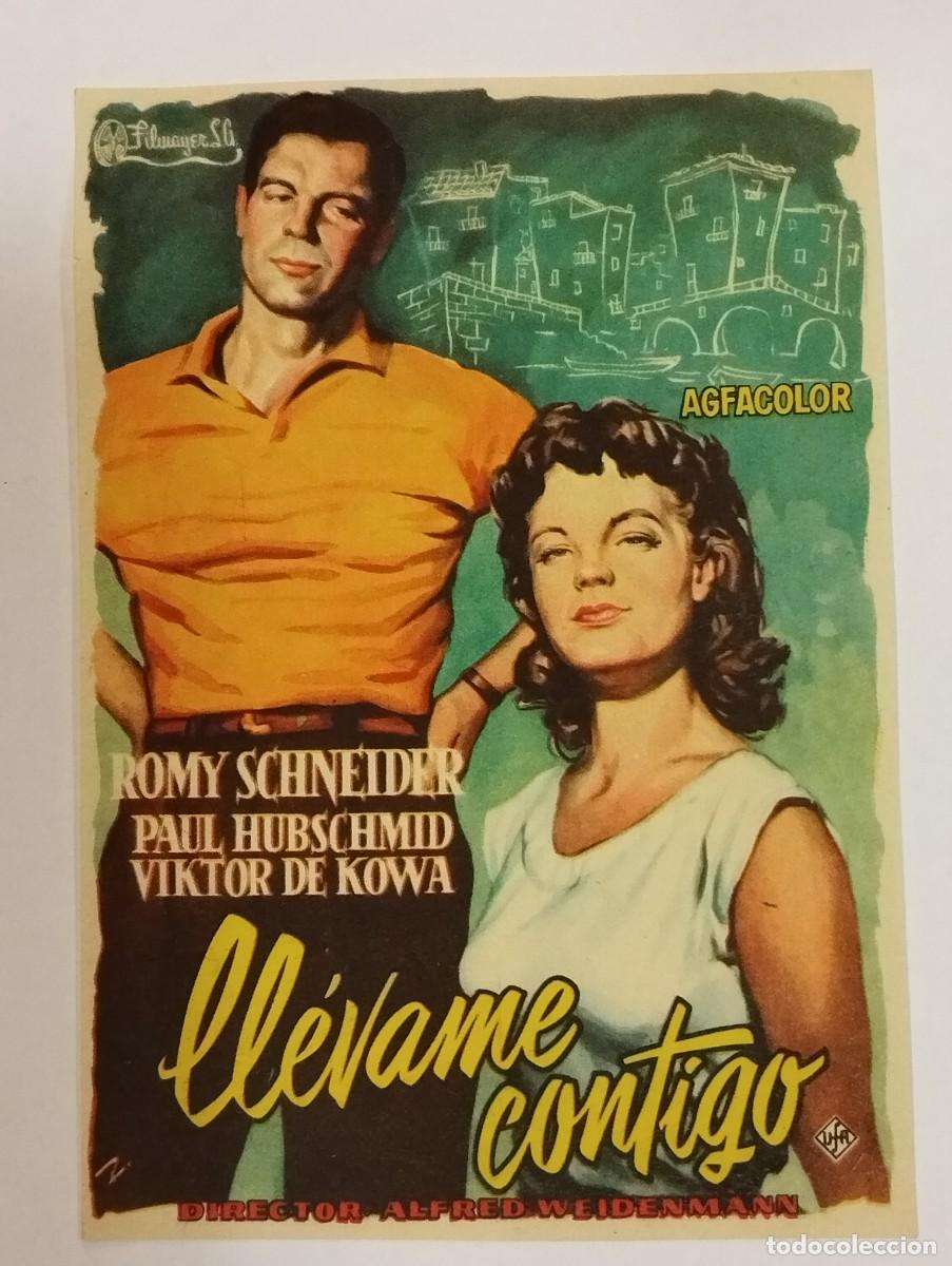 Folhetos de m&atilde;o de filmes antigos de cinema: PROGRAMA DE CINE SENCILLO. LLEVAME CONTIGO. SIN PUBLICIDAD.