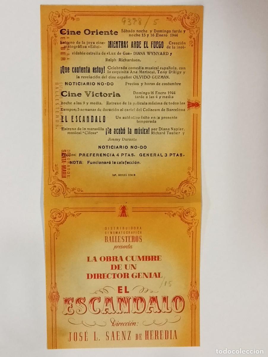 Cine: PROGRAMA DE CINE DOBLE. EL ESCANDALO. CON PUBLICIDAD. - Foto 2