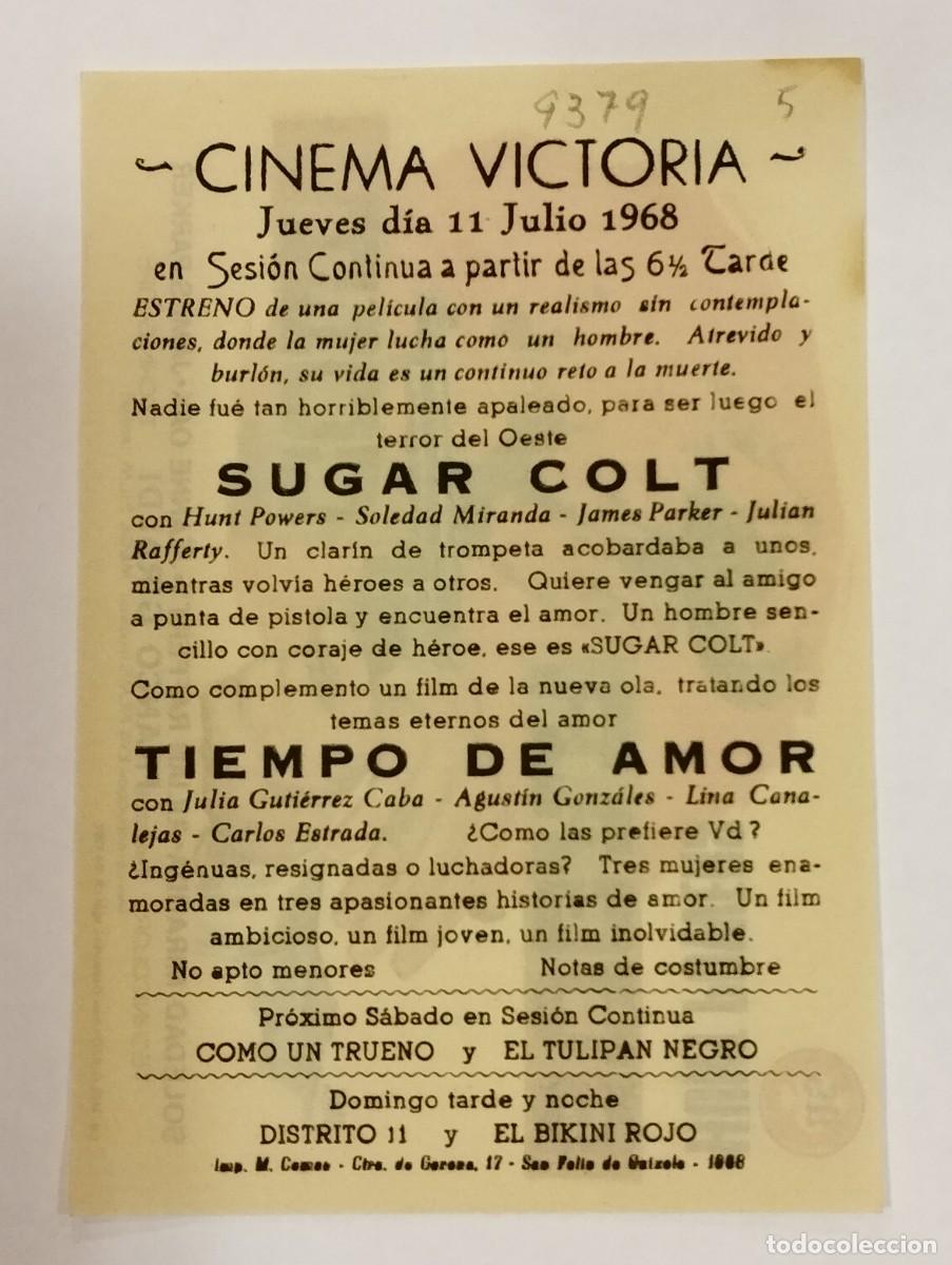 Cine: PROGRAMA DE CINE SENCILLO. SUGAR COLT. CON PUBLICIDAD. - Foto 2
