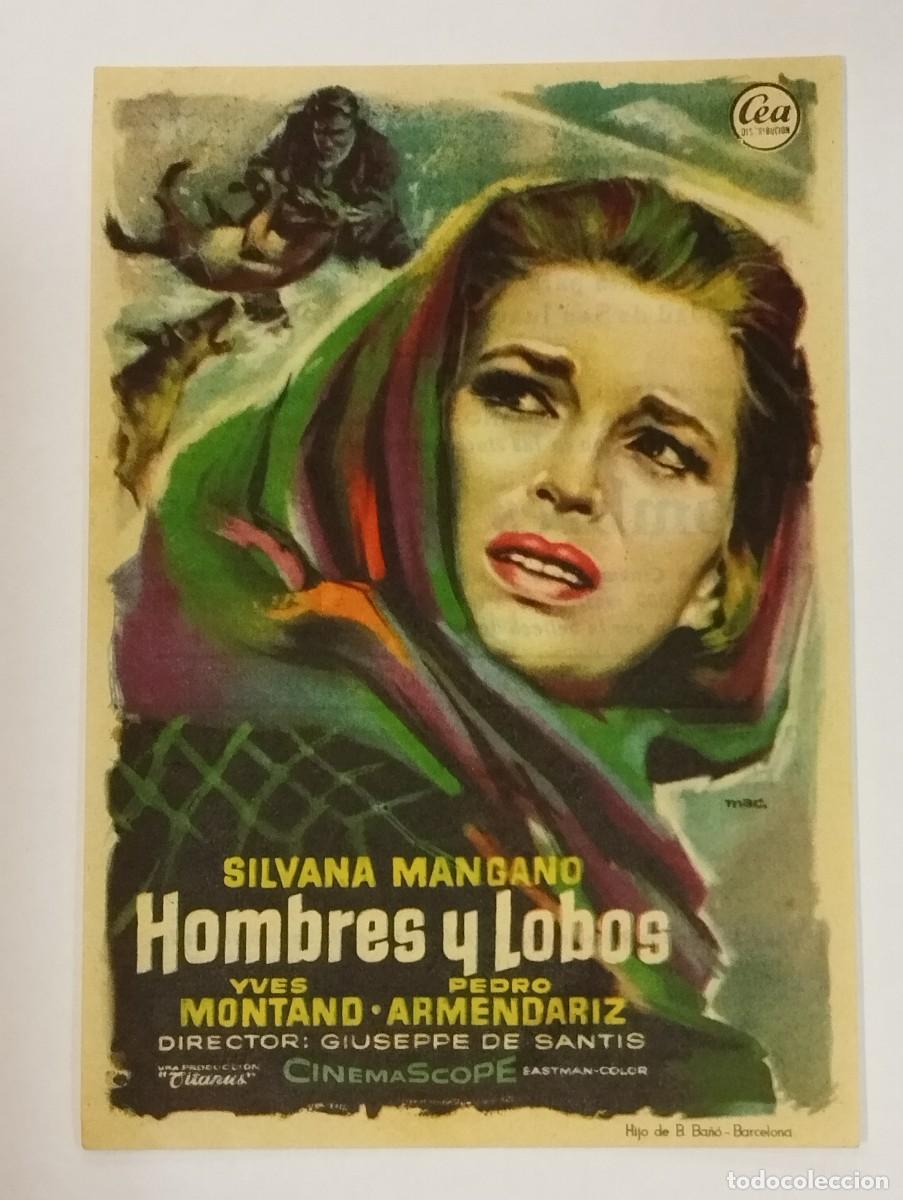 Cine: PROGRAMA DE CINE SENCILLO. HOMBRES Y LOBOS. CON PUBLICIDAD. - Foto 1