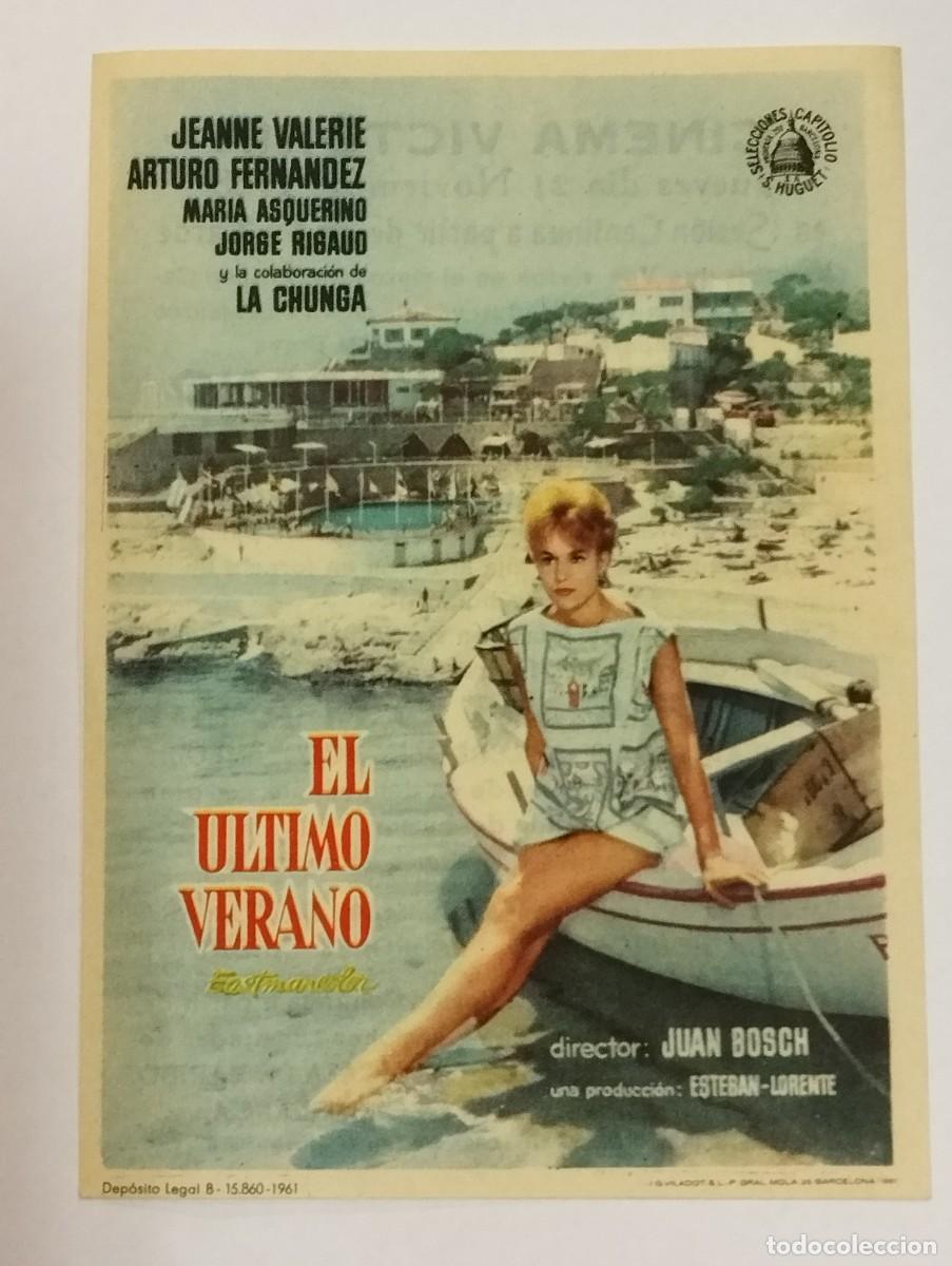 Cine: PROGRAMA DE CINE SENCILLO. EL ULTIMO VERANO. CON PUBLICIDAD. - Foto 1