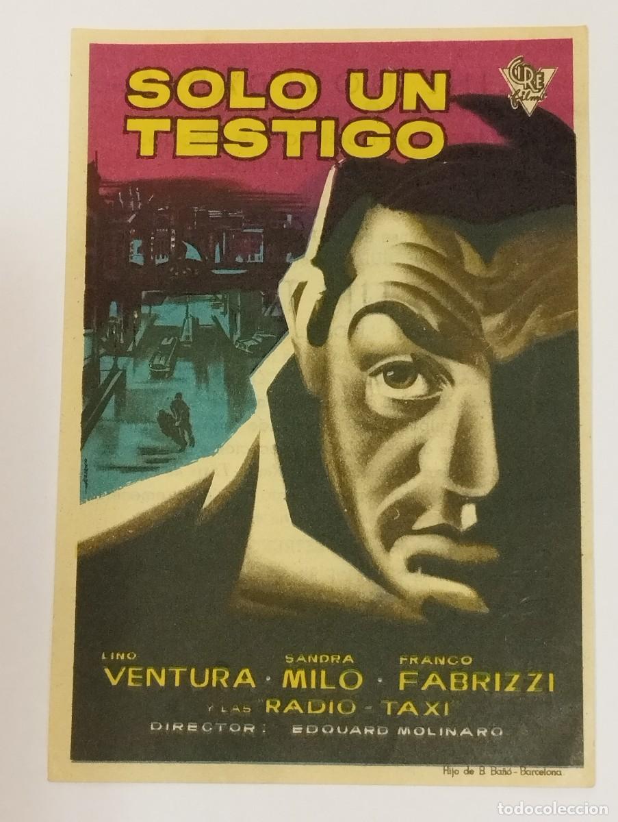Cine: PROGRAMA DE CINE SENCILLO. SOLO UN TESTIGO. CON PUBLICIDAD.