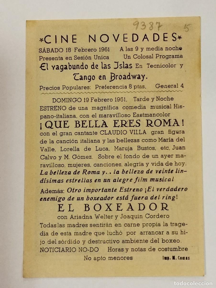 Cine: PROGRAMA DE CINE SENCILLO. QUE BELLA ERES ROMA. CON PUBLICIDAD. - Foto 2
