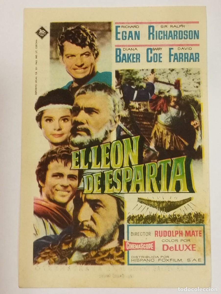 Cine: PROGRAMA DE CINE SENCILLO. EL LEON DE ESPARTA. CON PUBLICIDAD. - Foto 1