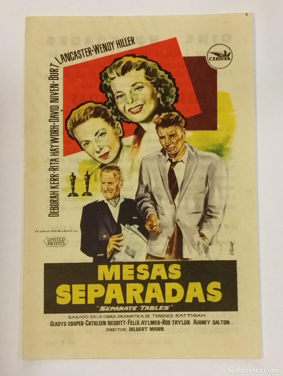 Cine: PROGRAMA DE CINE SENCILLO. MESAS SEPARADAS. CON PUBLICIDAD. - Foto 1