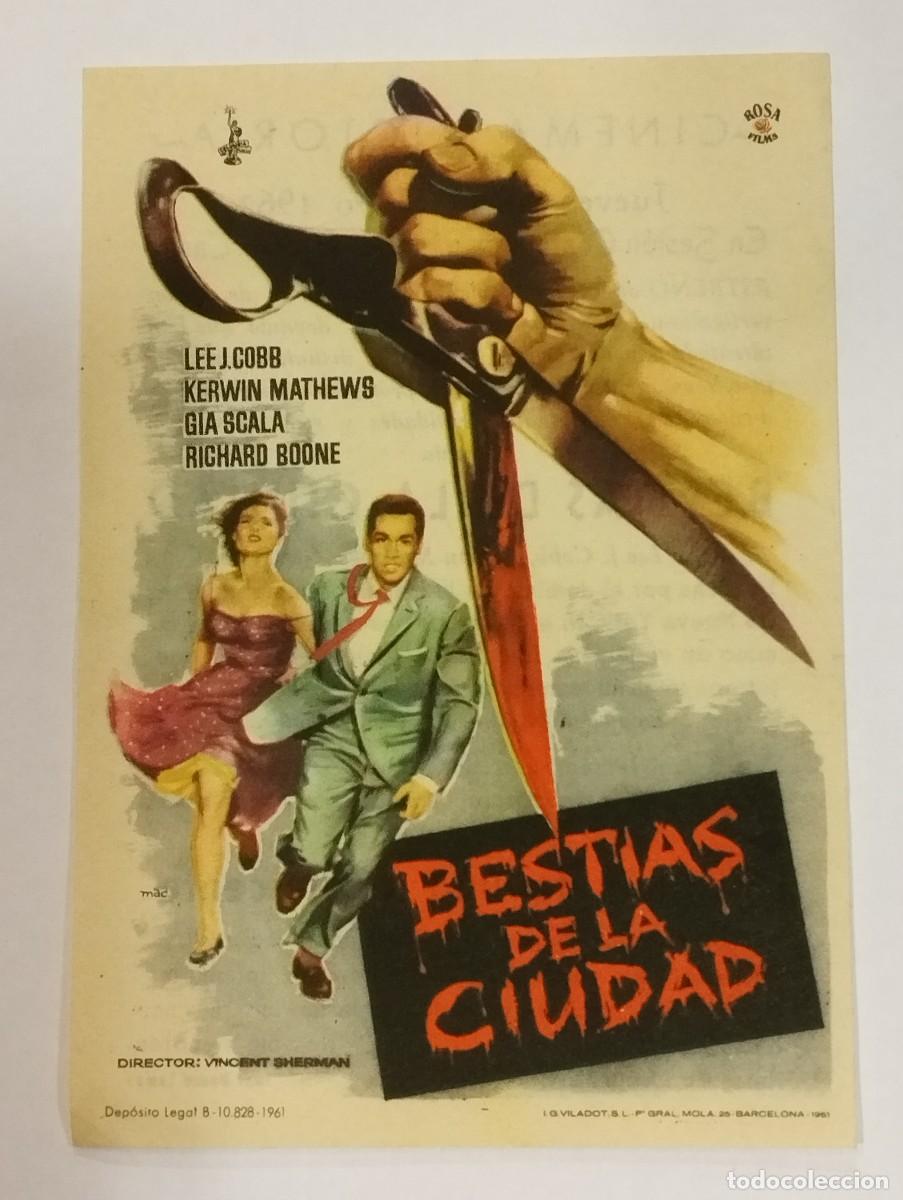 Cine: PROGRAMA DE CINE SENCILLO. BESTIAS DE LA CIUDAD. CON PUBLICIDAD.