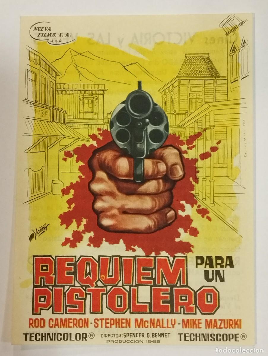 Cine: PROGRAMA DE CINE SENCILLO. REQUIEM PARA UN PISTOLERO. CON PUBLICIDAD.