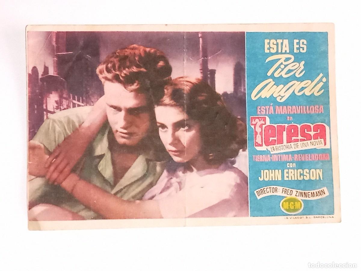 Cine: ANTIGUO PROGRAMA DE CINE TERESA LA HISTORIA DE UNA NOVIA CINEMA MARTI ALMACERA A&Ntilde;OS 50