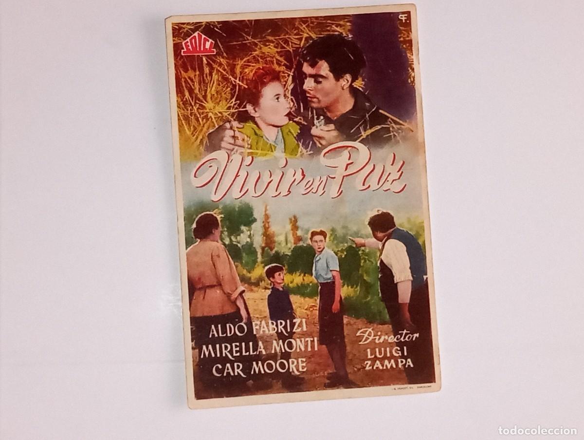 Cine: ANTIGUO PROGRAMA DE CINE VIVIR EN PAZ CINE MARINA MUSICAL LEVANTE VALENCIA A&Ntilde;O 1948