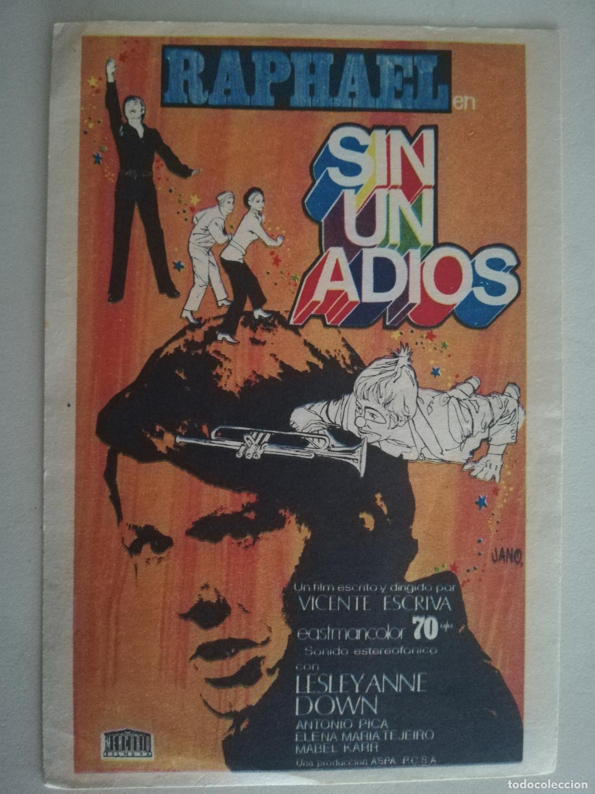 Cine: FOLLETO DE MANO, SIN UN ADIOS - Foto 1