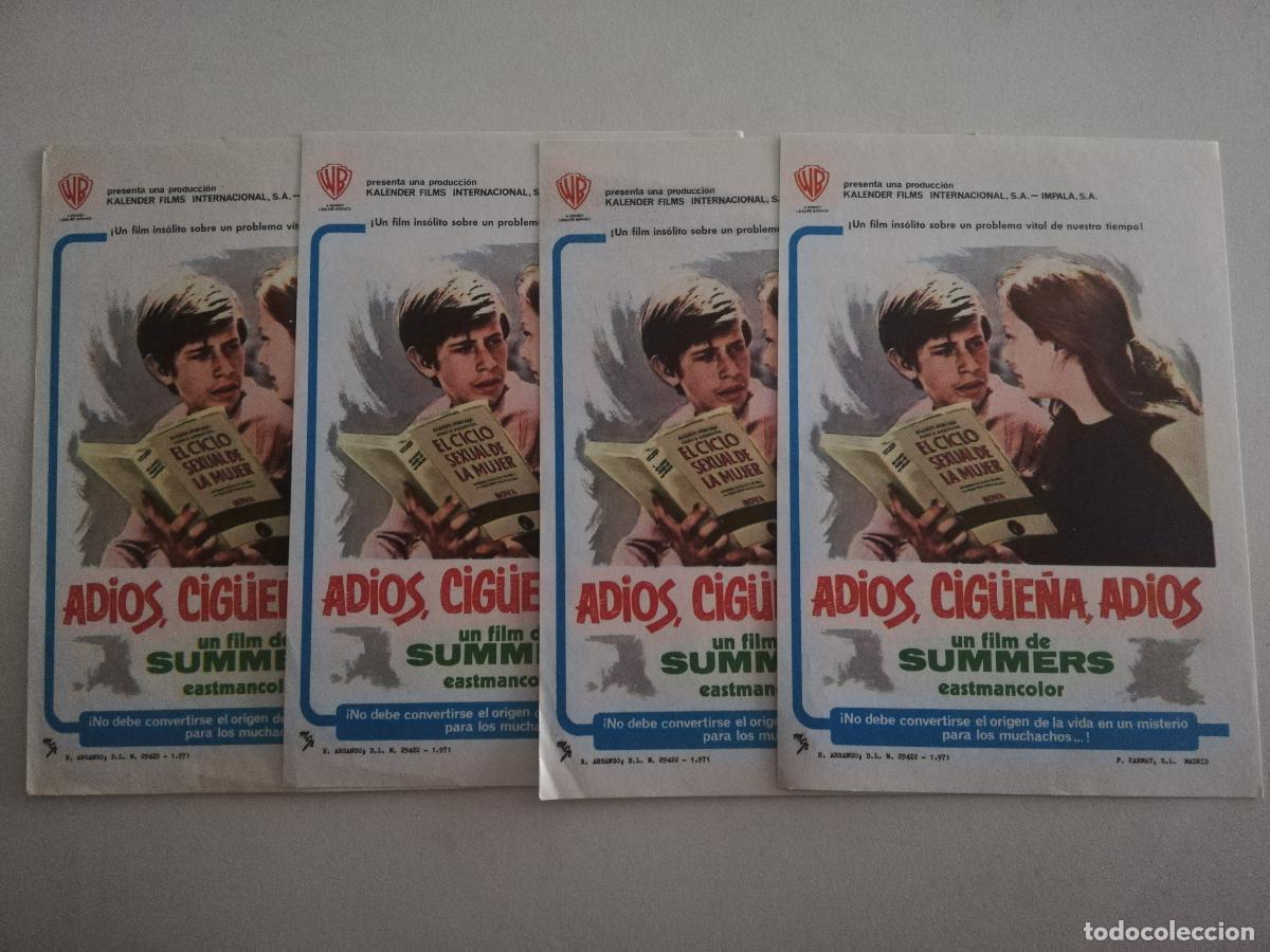 Cine: 4 FOLLETOS DE MANO, ADIOS, CIGUE&Ntilde;A, ADIOS - Foto 1