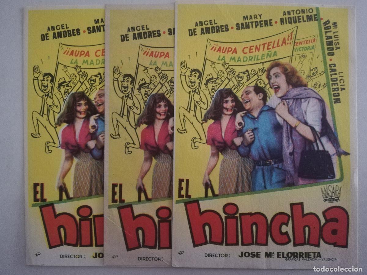 Cine: 3 FOLLETOS DE MANO, HINCHA - Foto 1