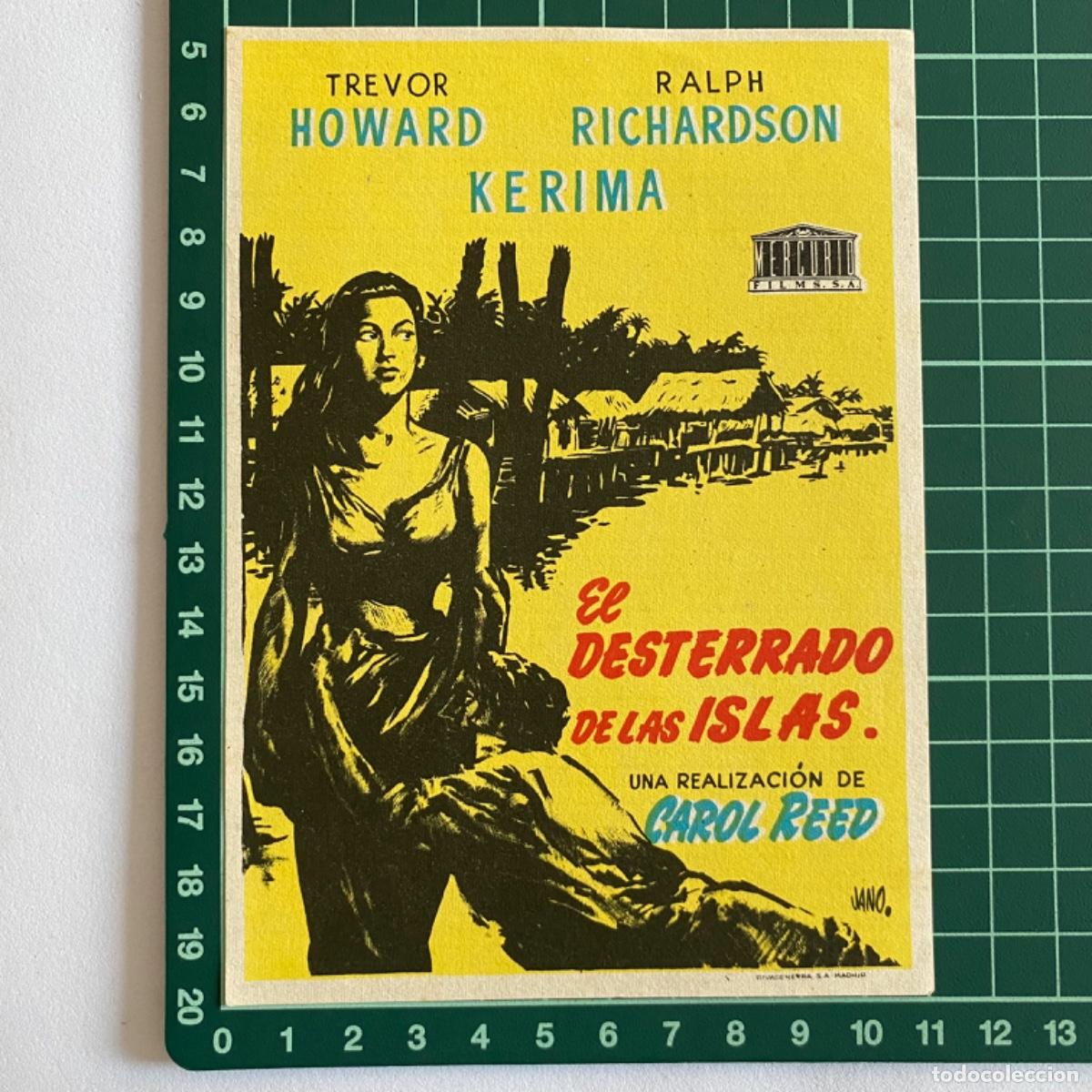 Kino: folleto de mano programa de cine pelicula El desterrado de las islas