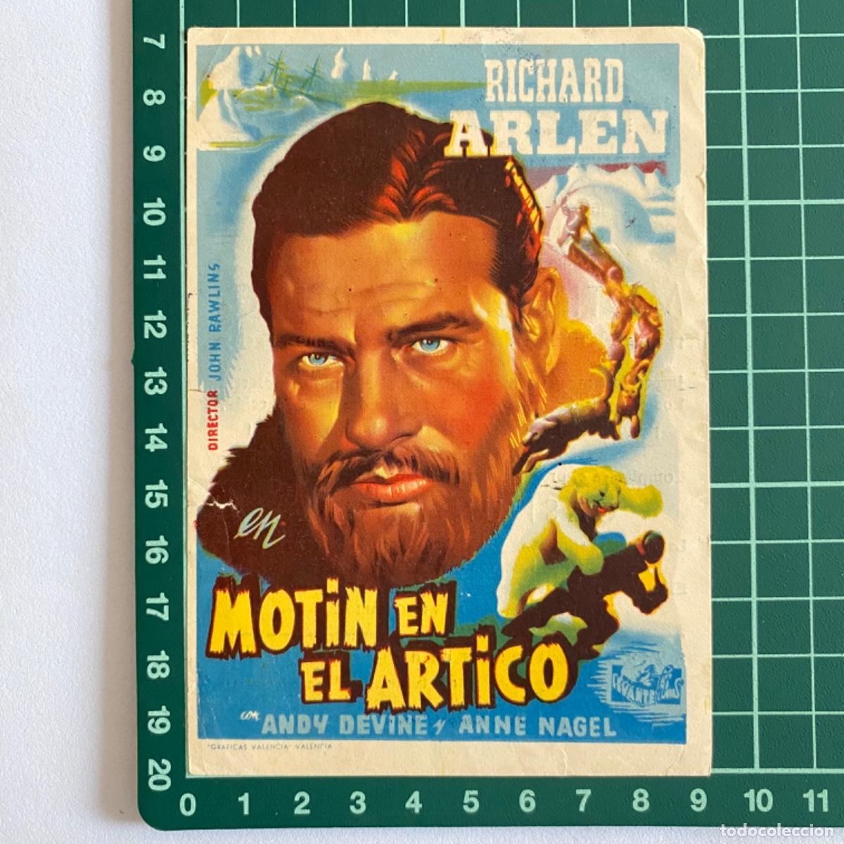 Kino: folleto de mano programa de cine pelicula Motin en el artico 1945 Cine Oriente