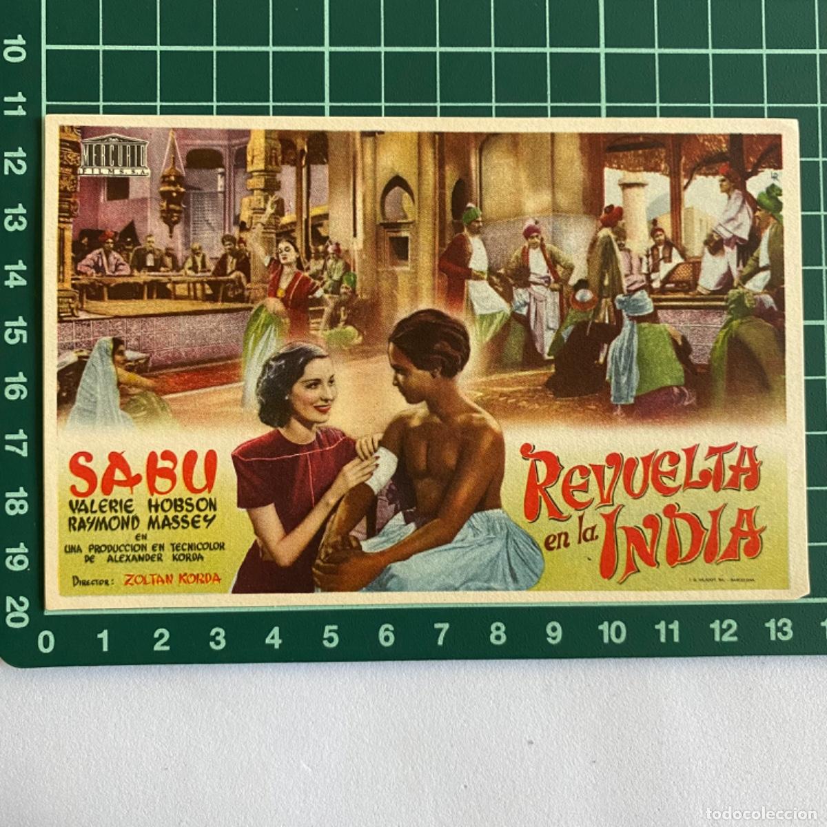 Kino: folleto de mano programa de cine pelicula Revuelta en la india rex capitolio