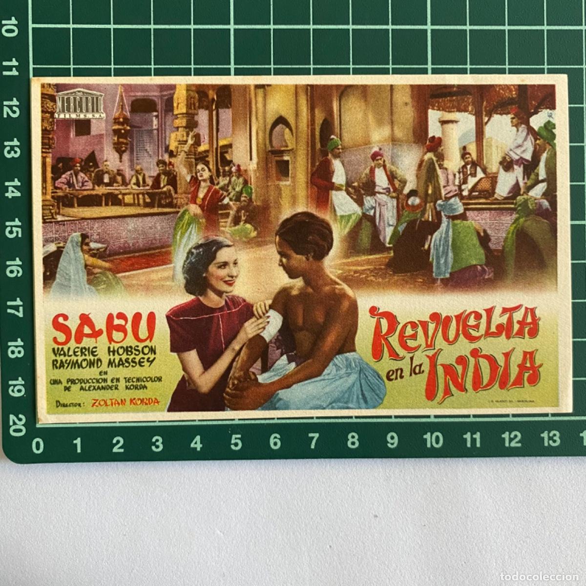 Kino: folleto de mano programa de cine pelicula Revuelta en la india