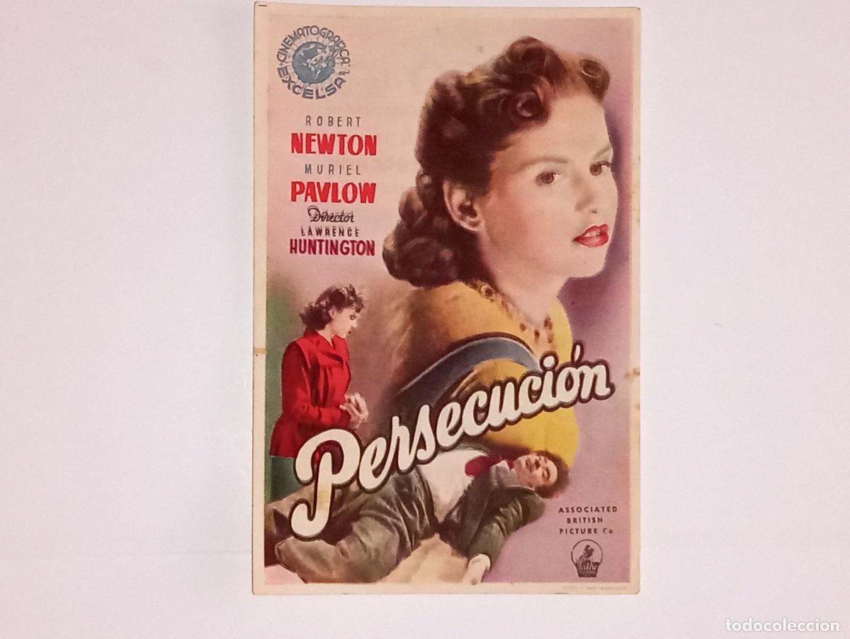 Cine: ANTIGUO PROGRAMA DE CINE PERSECUCION CINE LIRICO BENLLIURE VALENCIA A&Ntilde;O 1950