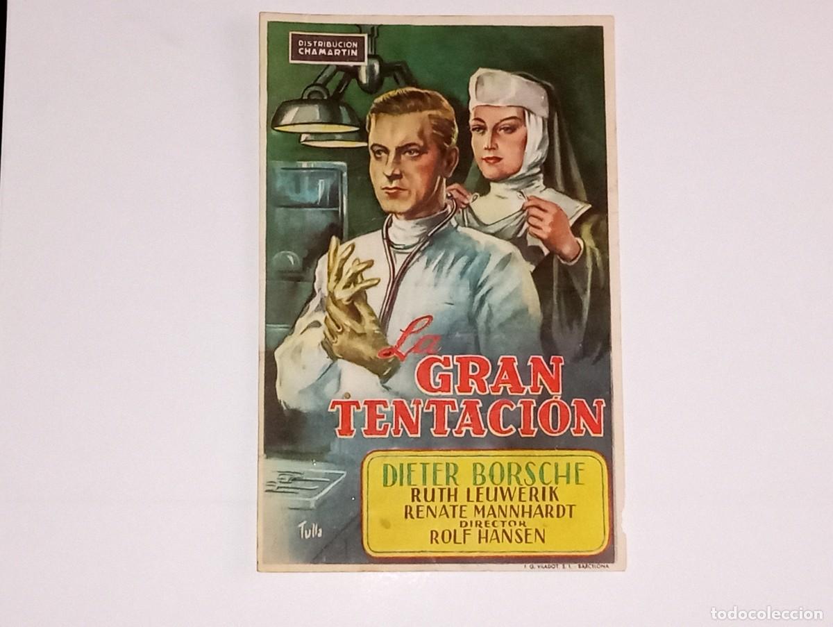 Cine: ANTIGUO PROGRAMA DE CINE LA GRAN TENTACION CINE MERP Y TIVOLI VALENCIA A&Ntilde;O 1954